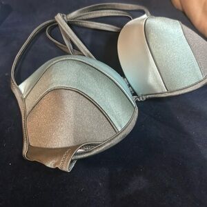 Shade & Shore Green Bikini‎ Halter Top Size 34D